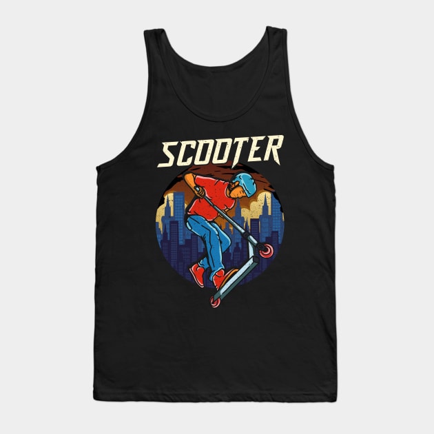 Cute & Funny Scooter Obsessed Scootering Tank Top by theperfectpresents